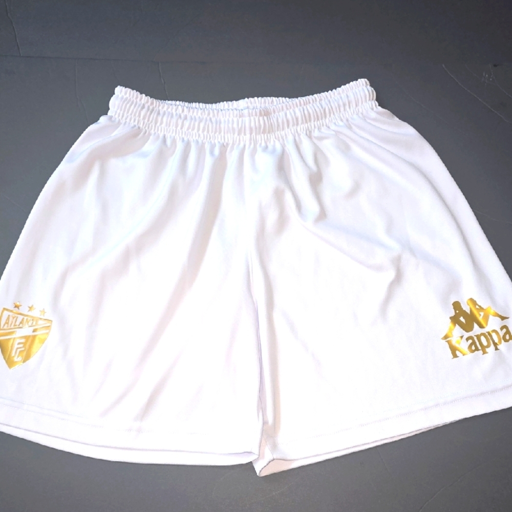 Kappa White Shorts with Gold Logo